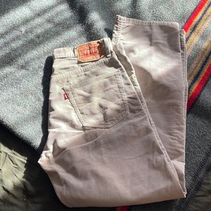 Levi’s 505 cords —light stone color — 34x32